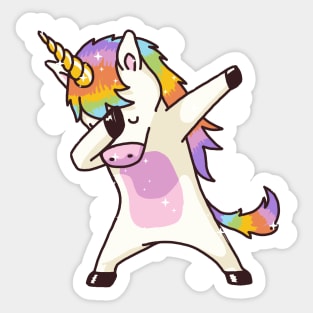 Dabbing Unicorn Shirt Dab Hip Hop Funny Magic Sticker